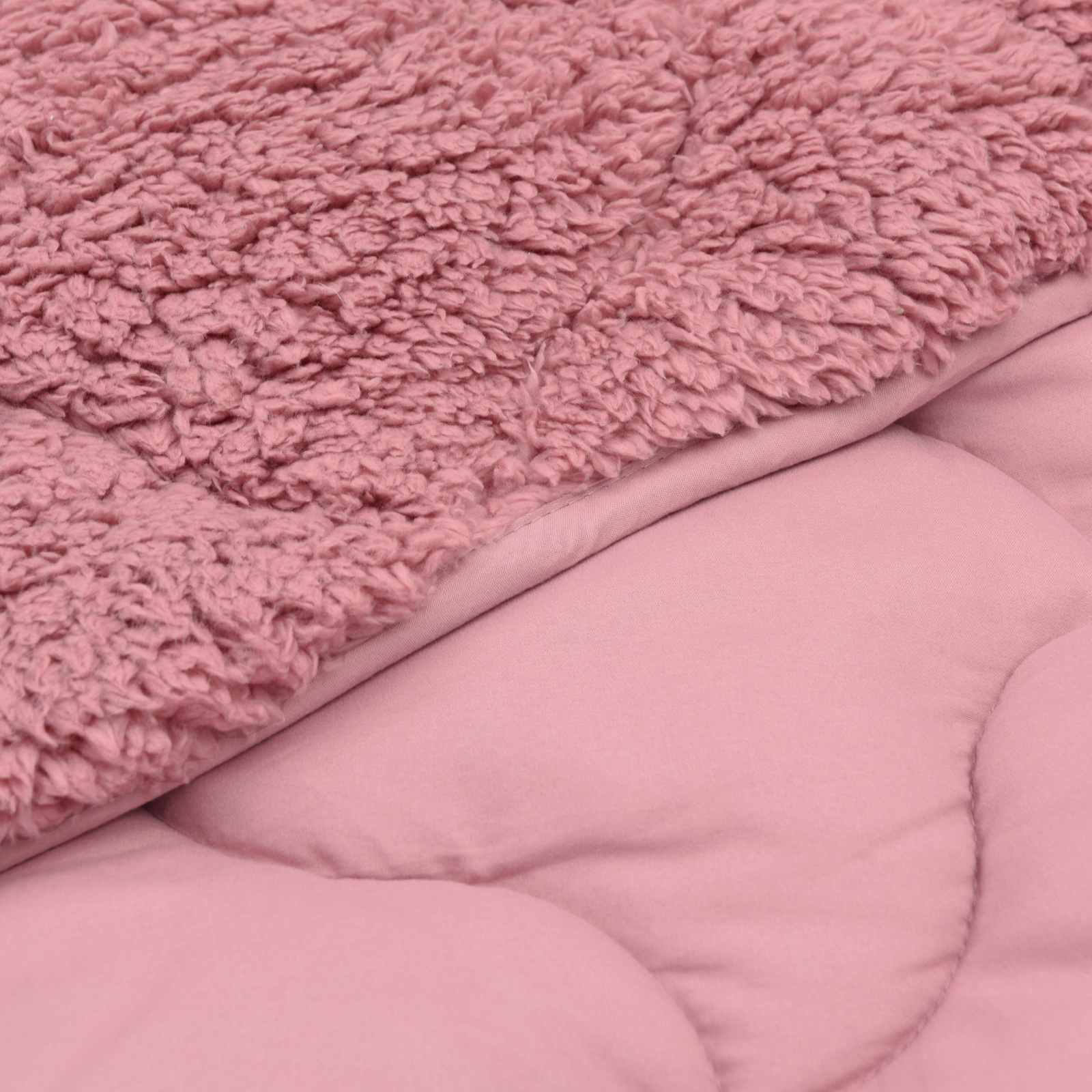 Sommerdecke Anthrazit 135 x 200 cm Mikrofaser und Teddy-Fleece