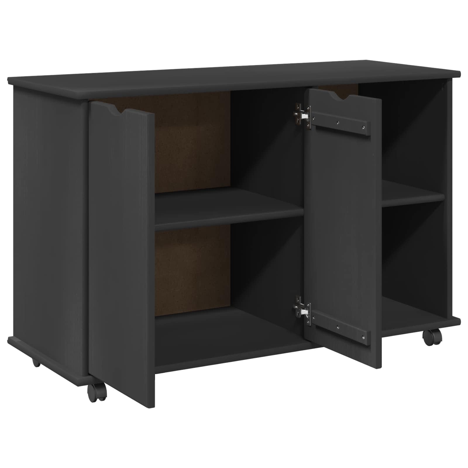 Rollschrank Honigbraun 100 x 39 x 65,5 cm Massivholz Kiefer