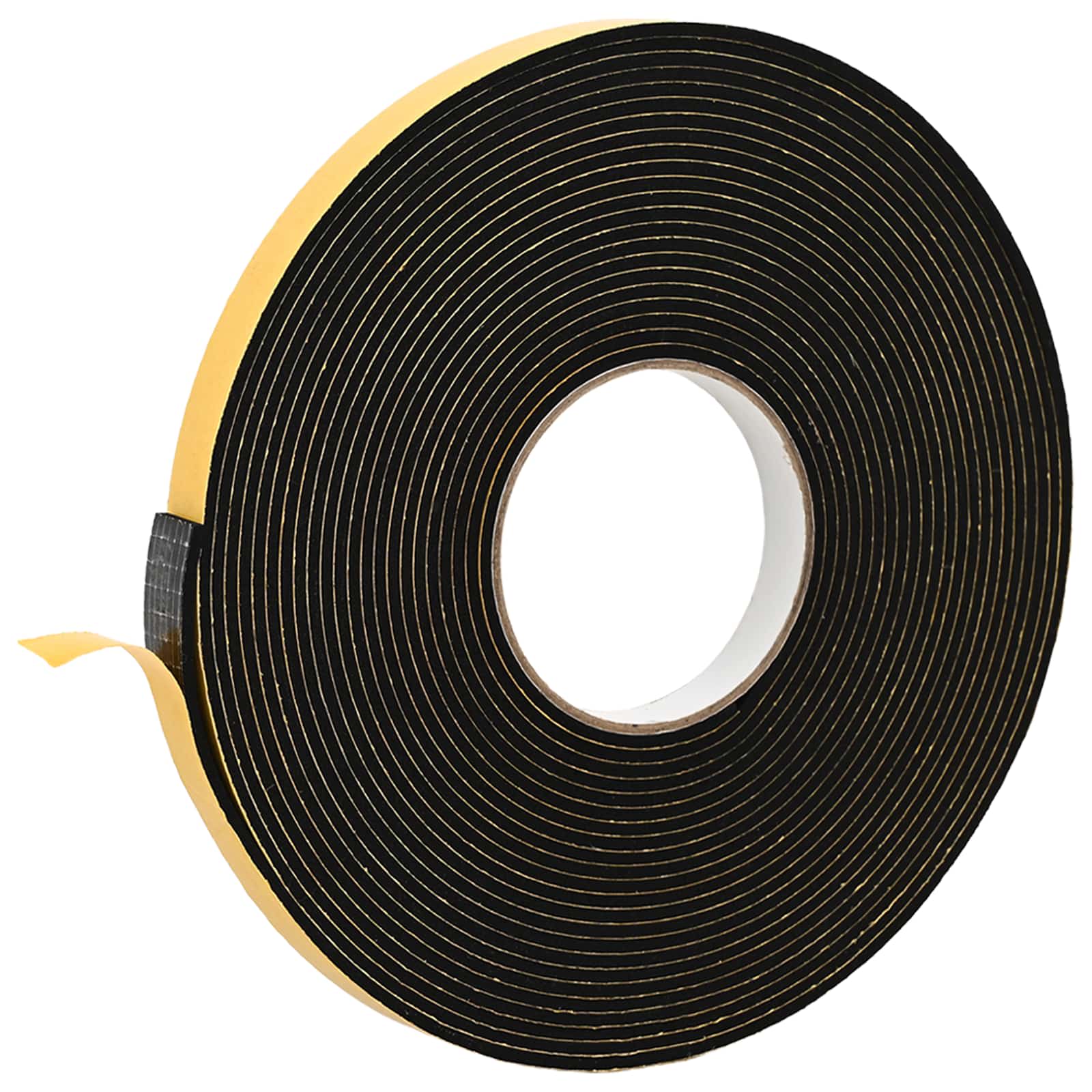 Selbstklebendes Schaumstoffband Schwarz 10mm x 10m CR-Schaum