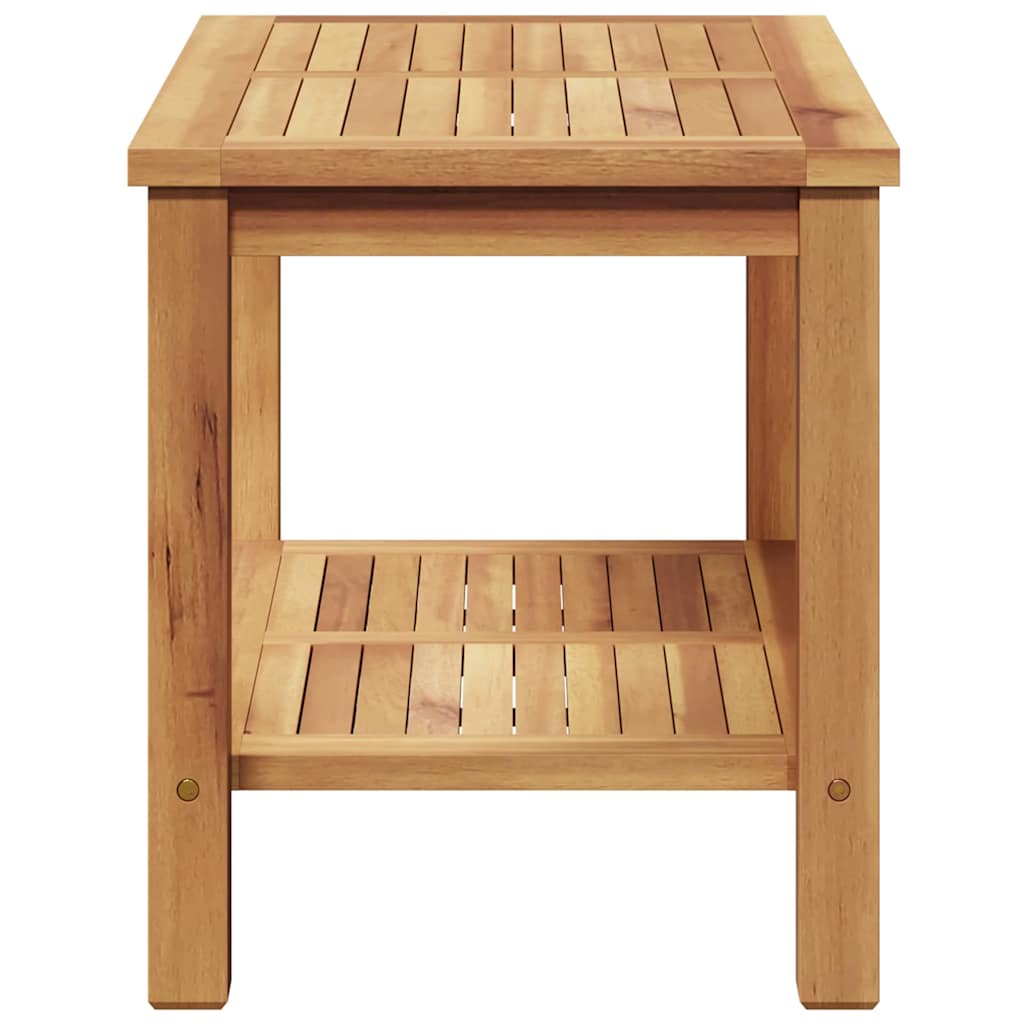 Couchtisch mit Speicher Braun 45 x 45 x 45 cm Massivholz Teak