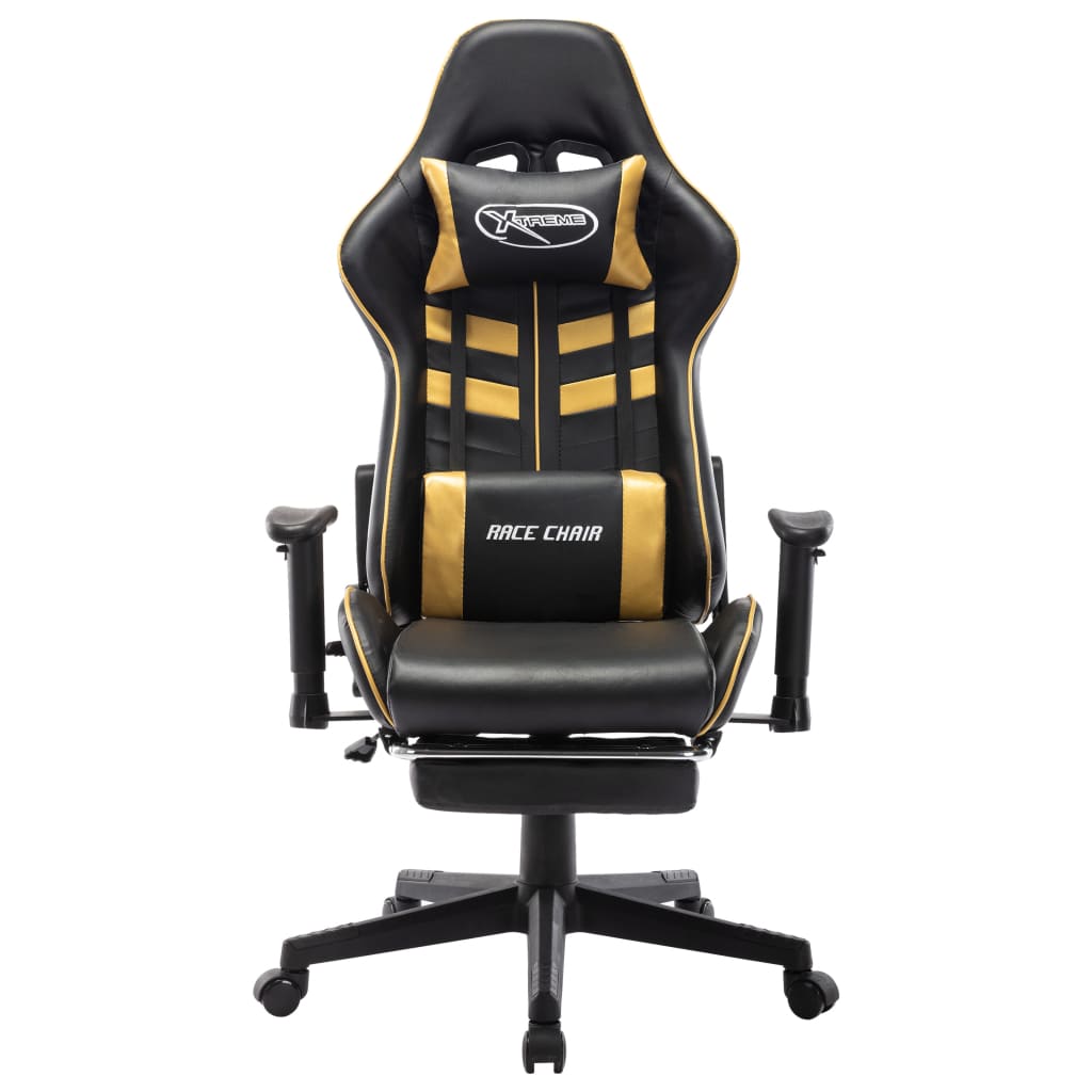 Gaming-Stuhl Schwarz und Blau Kunstleder