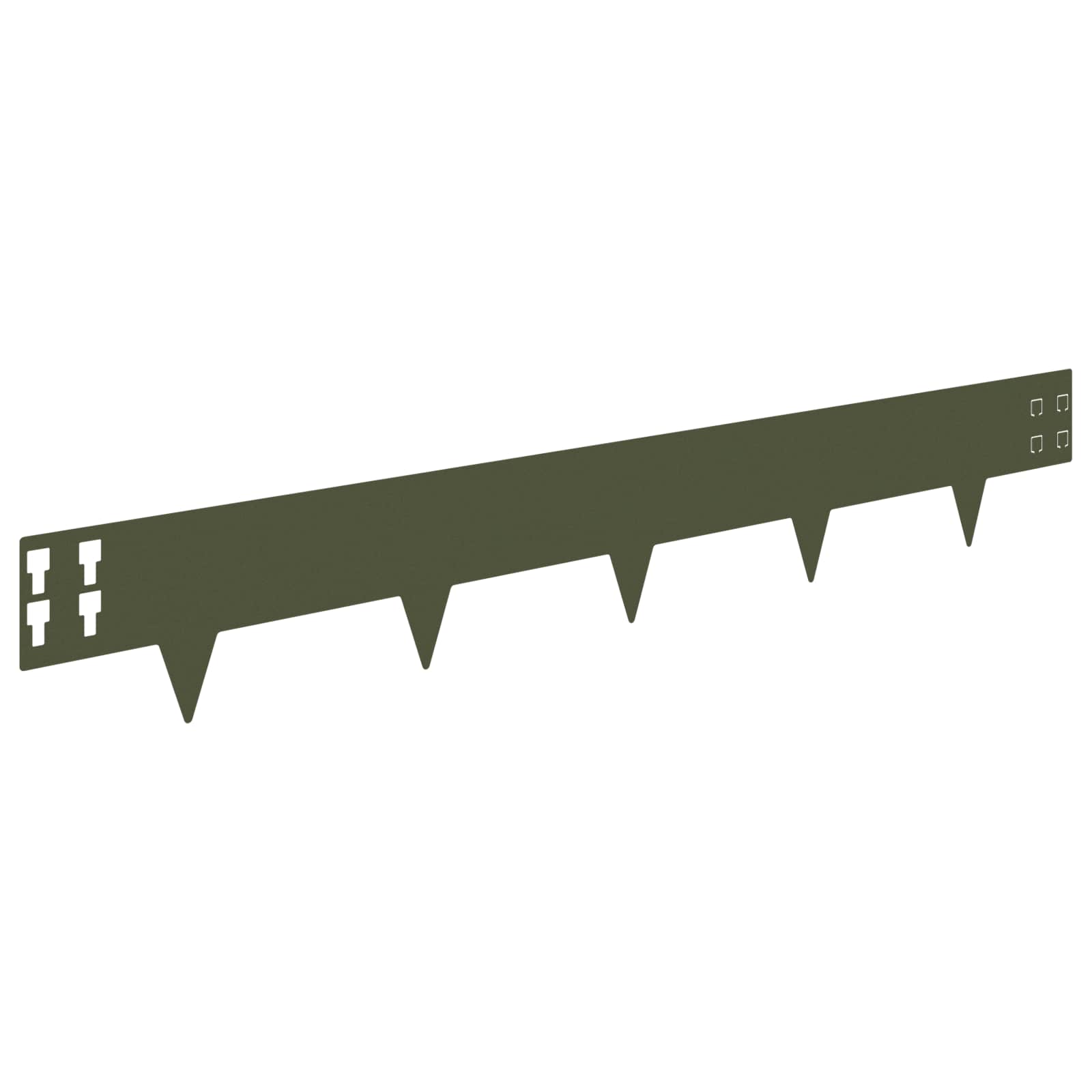 Raseneinfassung 10 pcs 100 x 12 cm Stahl Schwarz
