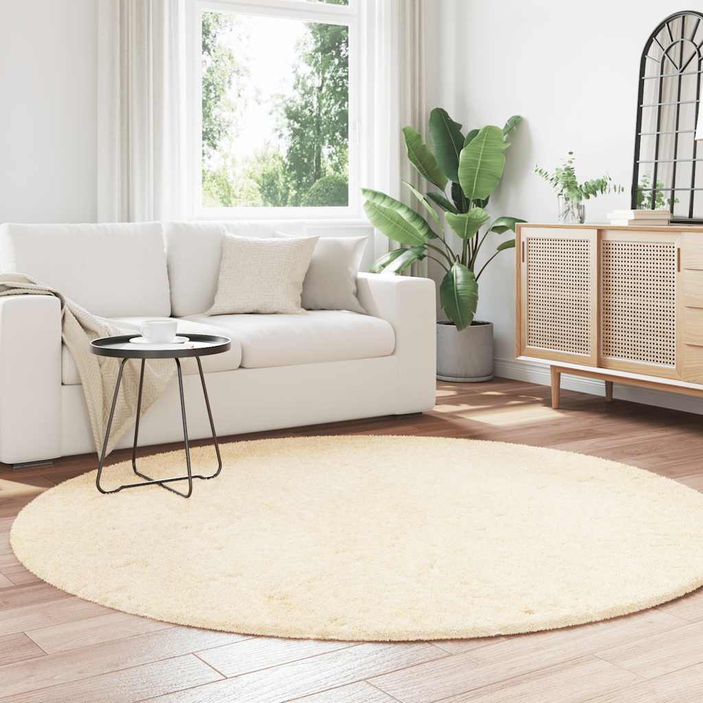 Teppich Shaggy Hochflor NAVARRA Beige 60x100 cm Polyester
