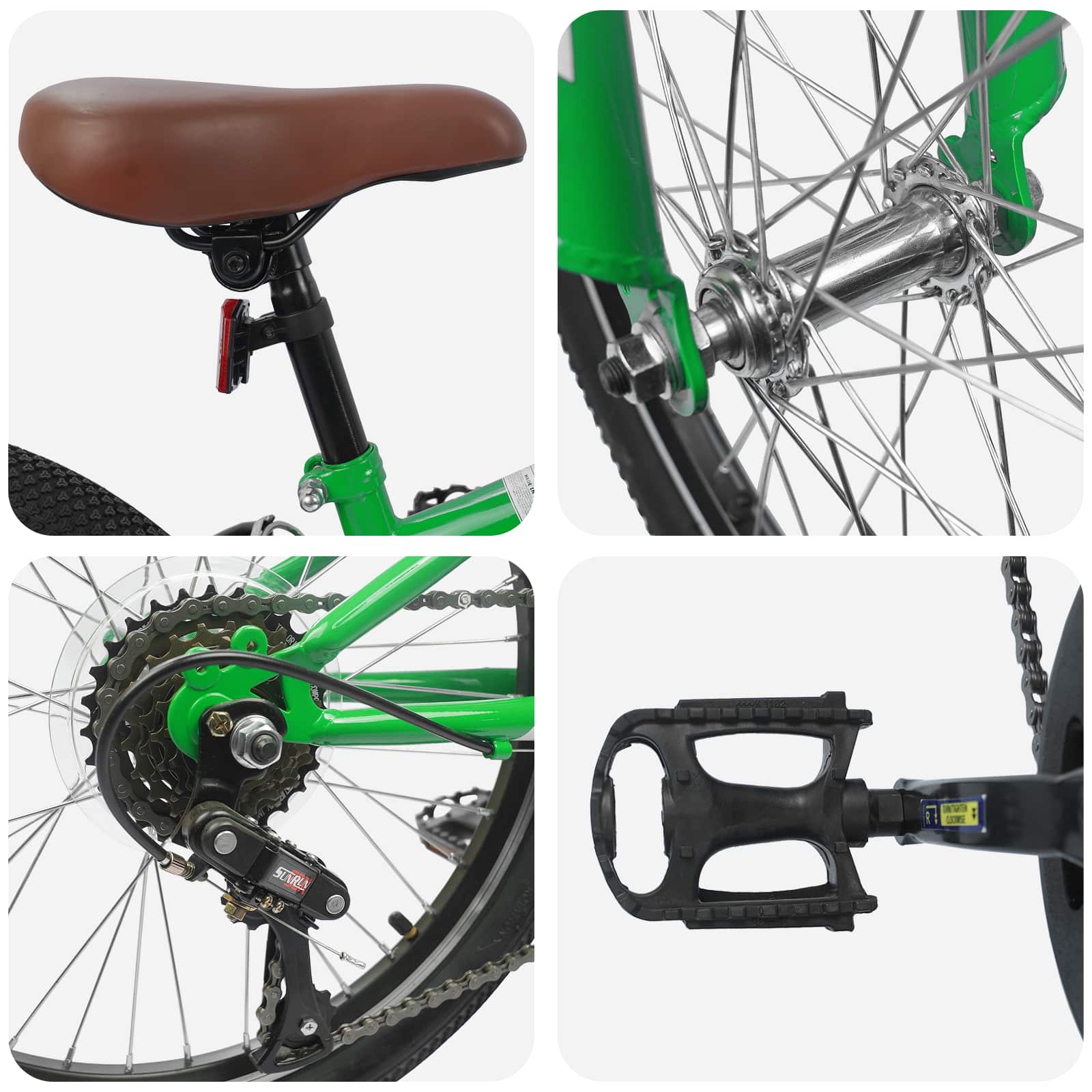 Mountainbike 20 Zoll 6-Speed für 5-8 Jahre alt Weiß