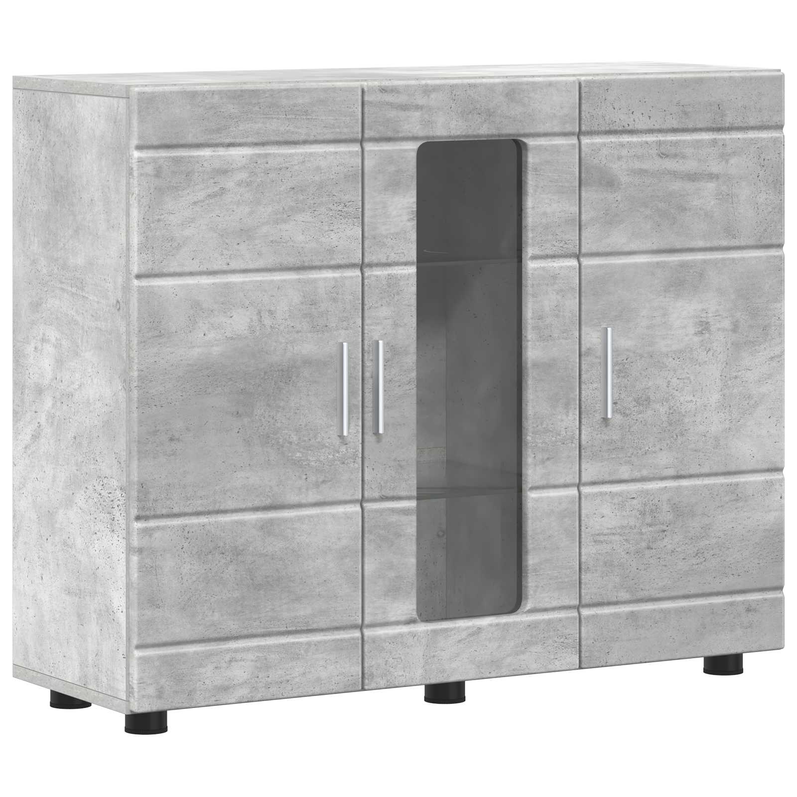 Highboard mit Regal FLORIN Weiß 60 x 35 x 182 cm Holzwerkstoff
