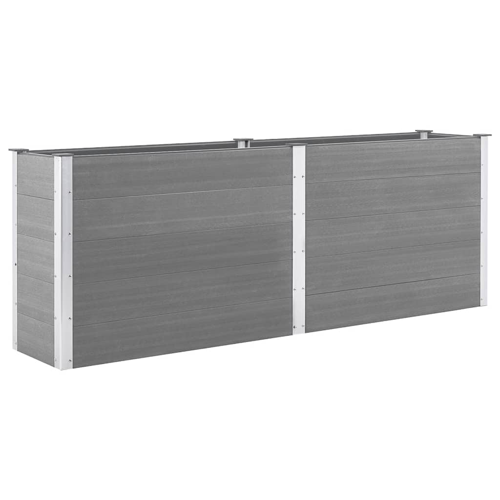 Garten-Hochbeet 200x50x54 cm WPC Grau