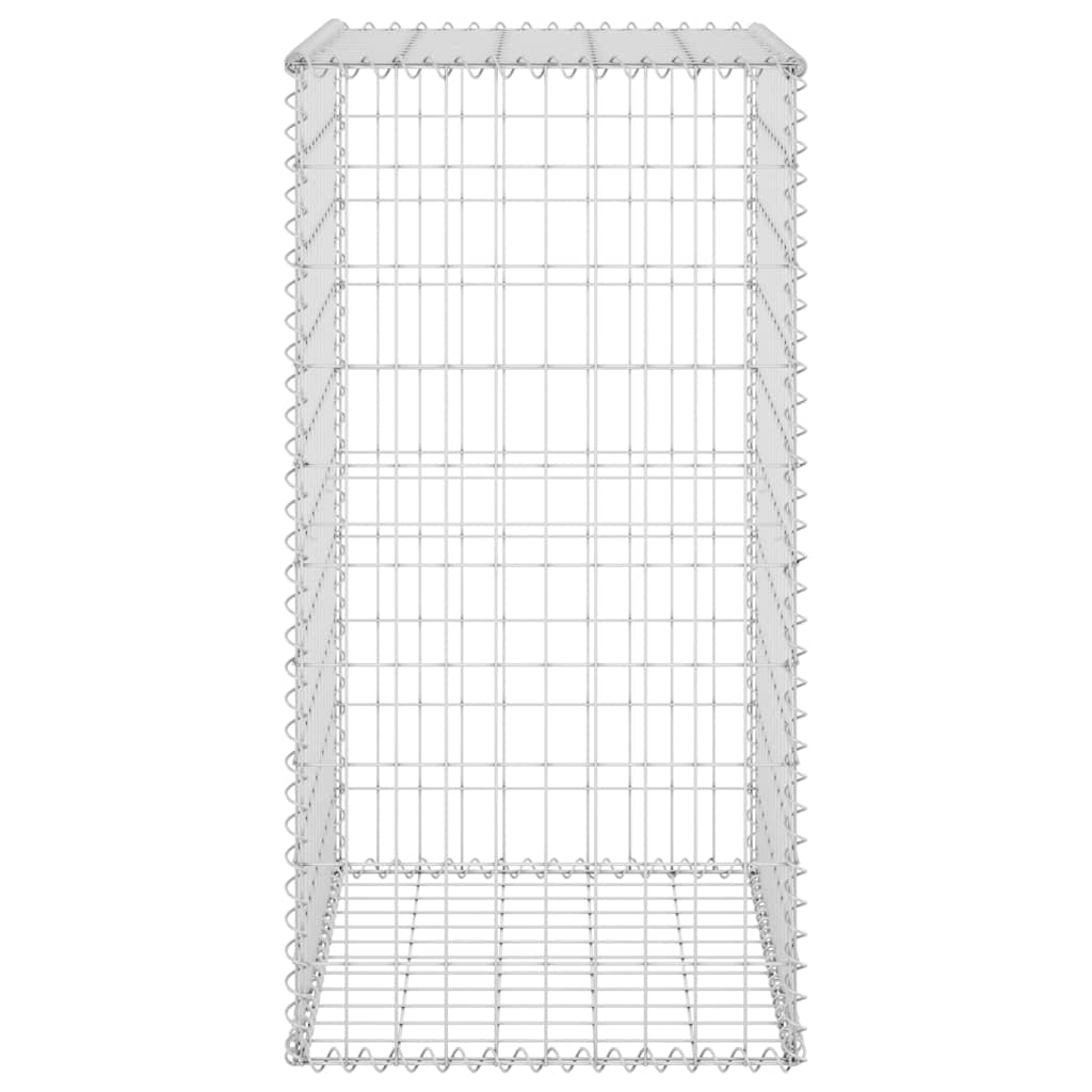 Gabionenwand mit Abdeckung Verzinkter Stahl 60x30x100 cm