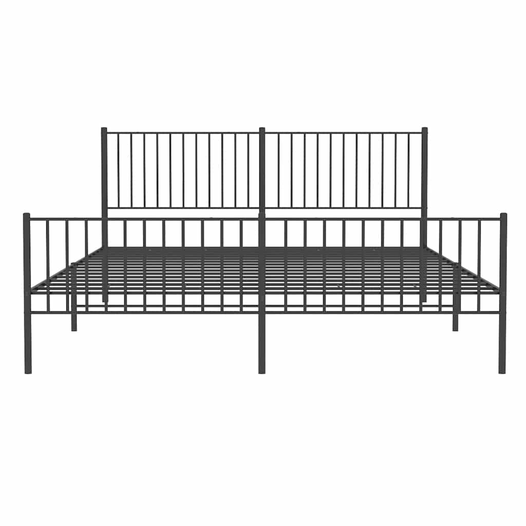 Bettgestell Metall Schwarz 75x190 cm