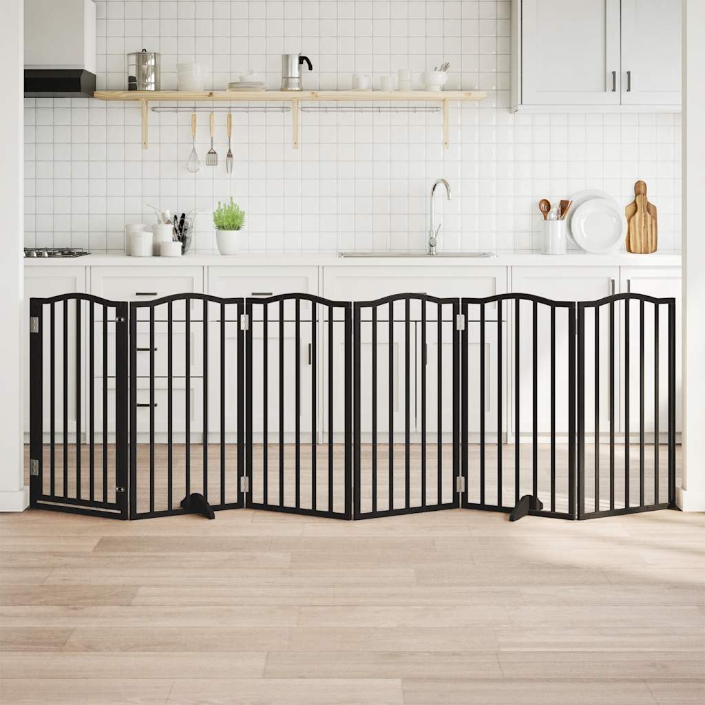 3-tlg. Hundetor Faltbar 150 cm Pappelholz