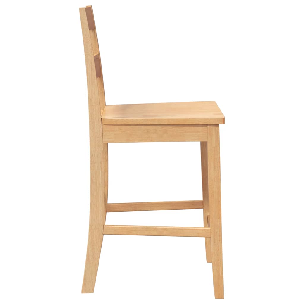 Barhocker mit Kissen 2 Stk. Braun Massivholz Gummibaum