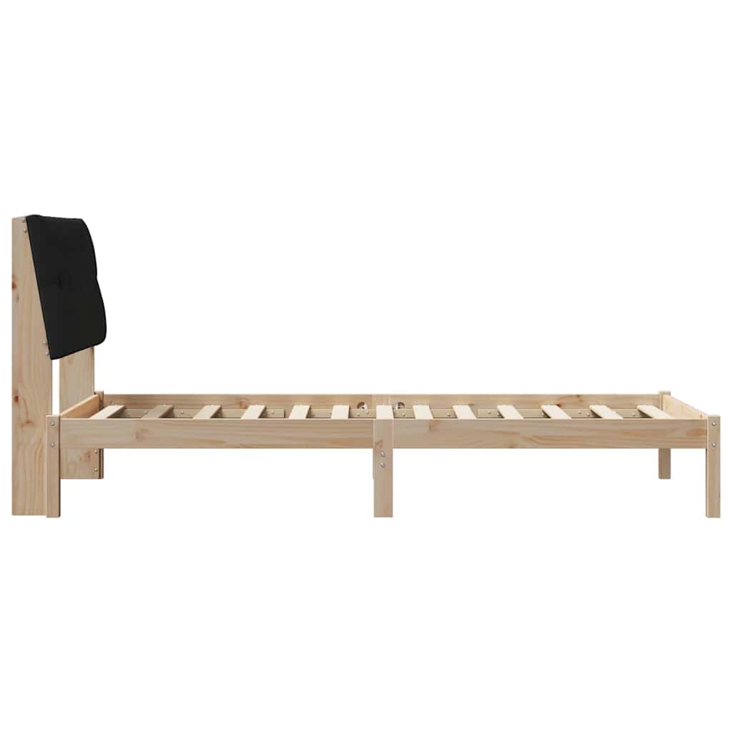 Bettgestell mit gepolstertem Kopfteil Braun 200 x 200 cm