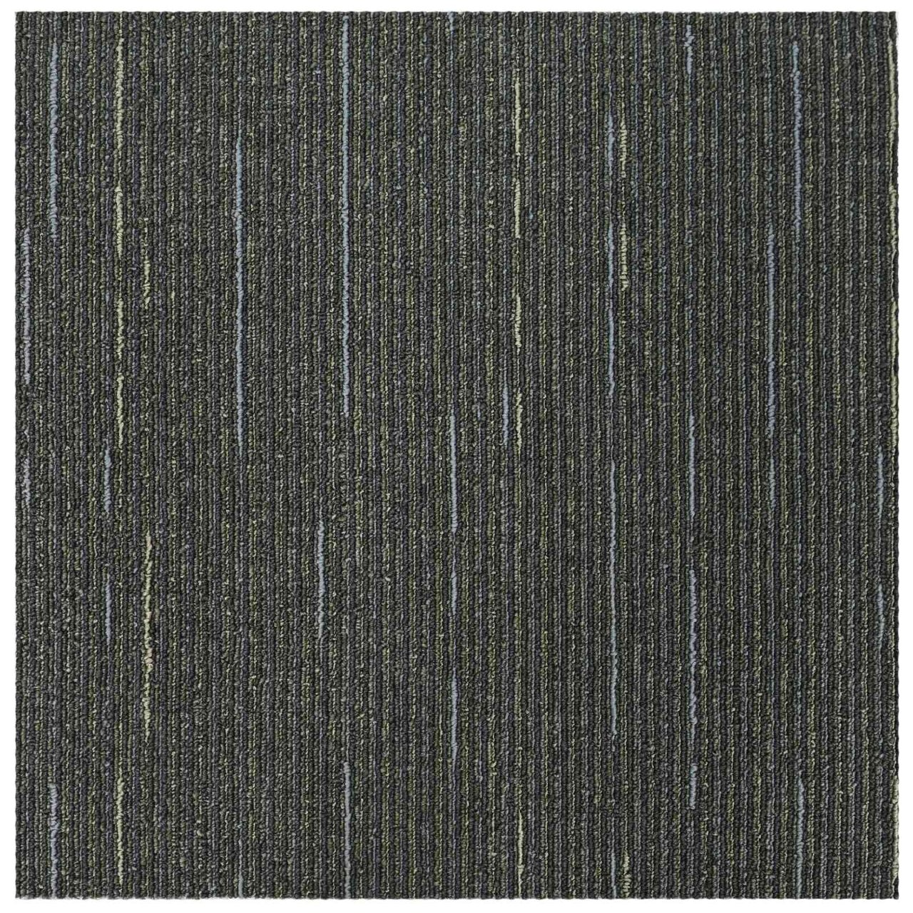 Teppichfliese Hellgrau mit Streifen 50 x 50 cm 4 pcs