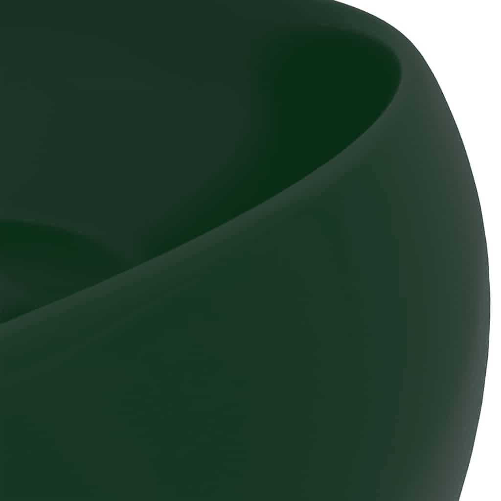Luxuriöses Waschbecken Rund Matt Weiß 40x15 cm Keramik