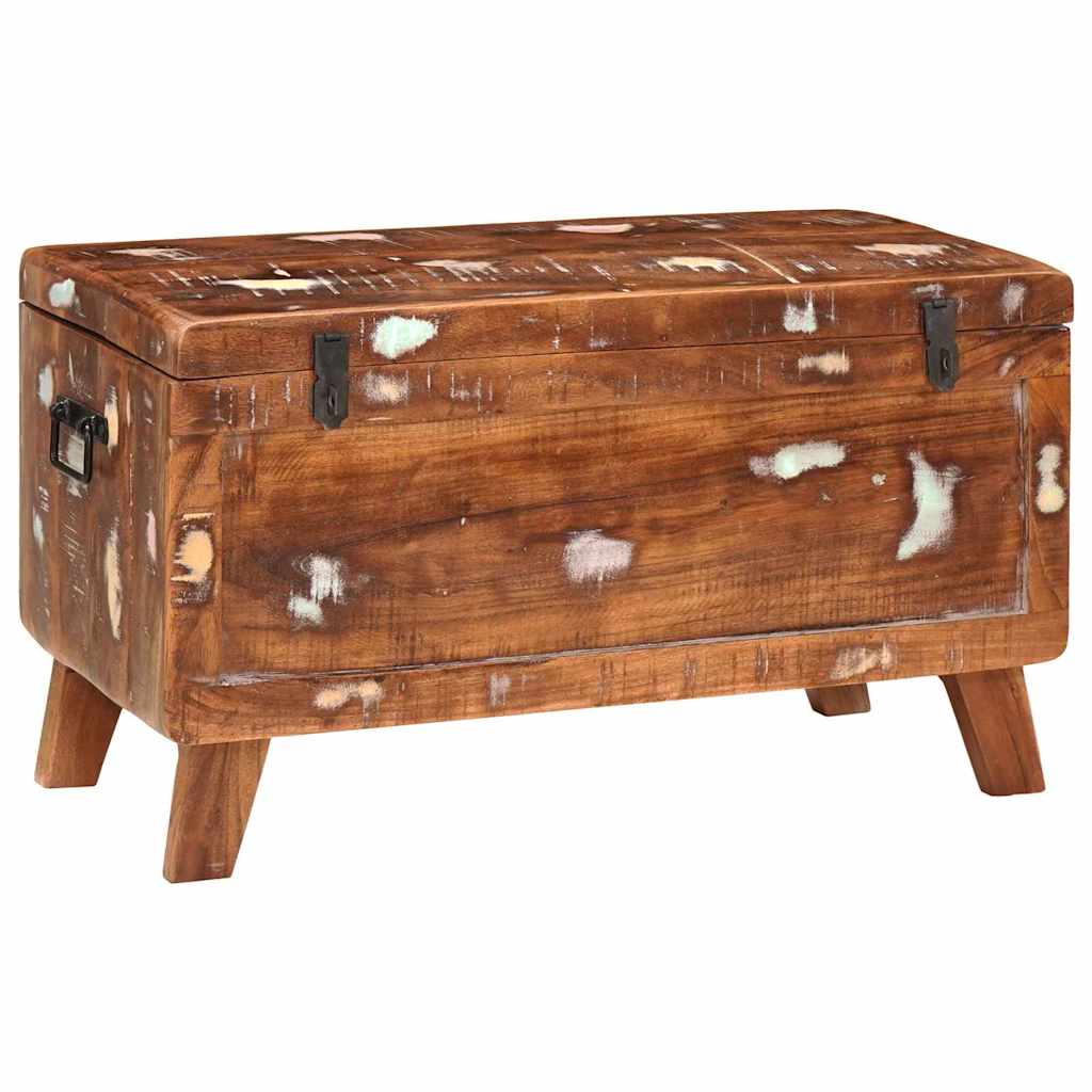 Aufbewahrungsbox mit Speicher 70 x 35 x 40 cm Massivholz Mango