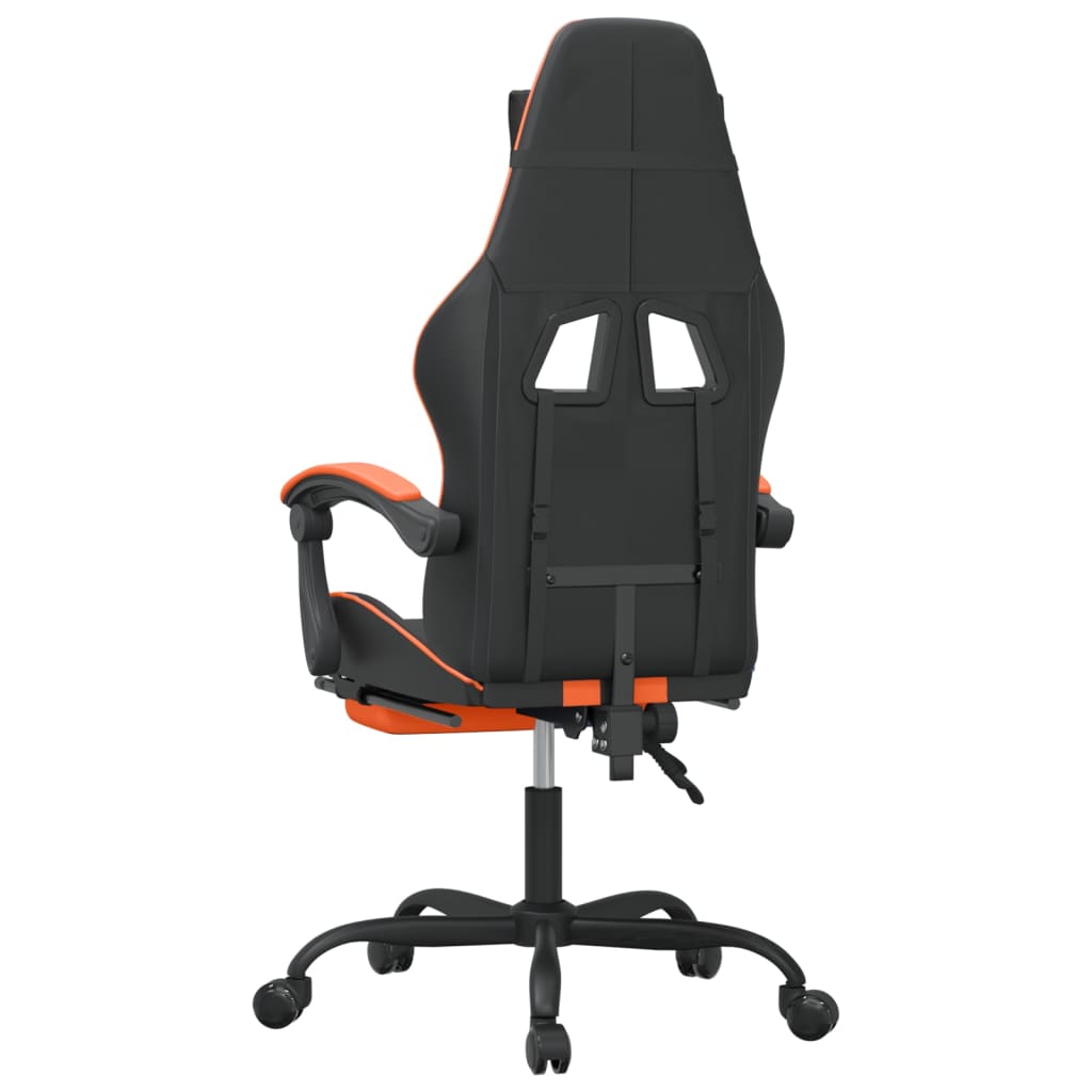 Gaming-Stuhl Drehbar Schwarz und Blau Kunstleder