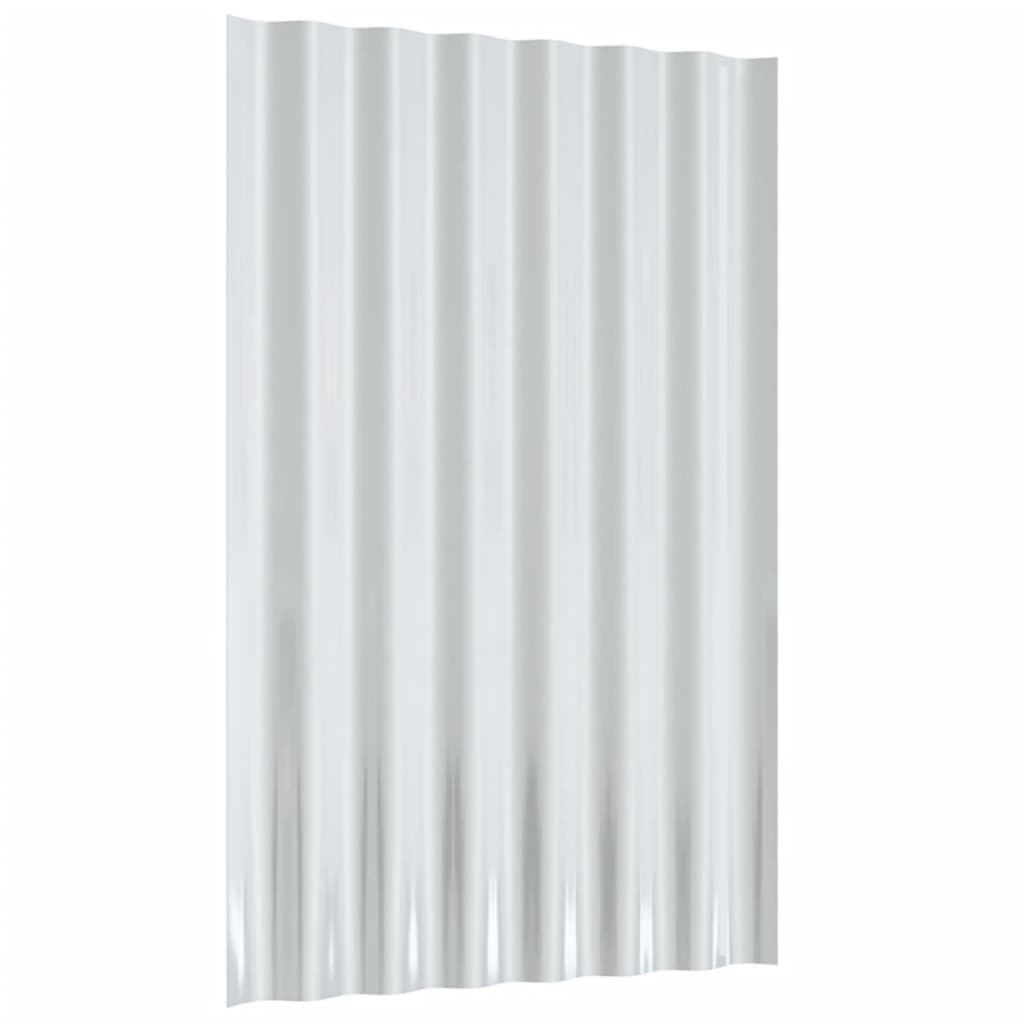 Dachpaneele 12 Stk. Verzinkter Stahl Grün 100x36 cm