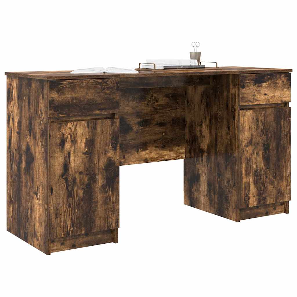 Schreibtisch mit Schubladen Weiß 140 x 49 x 76 cm Holzwerkstoff