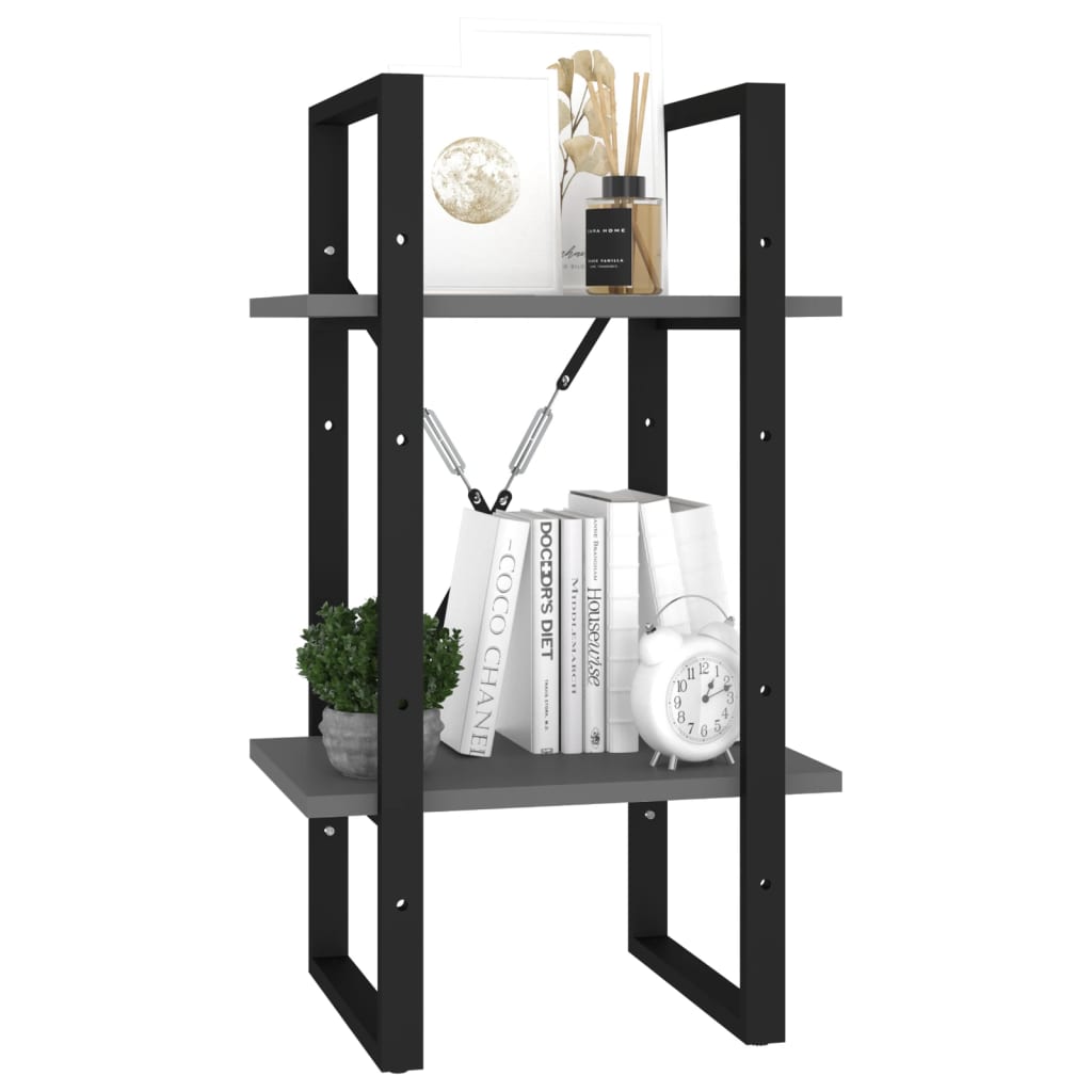 Bücherregal 2 Fächer Weiß 40x30x70 cm Holzwerkstoff