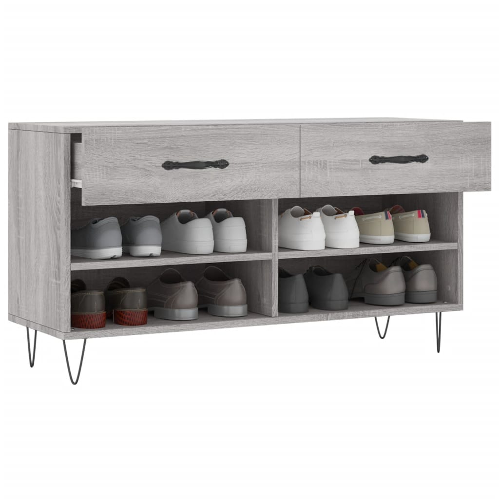 Schuhbank Weiß 102x35x55 cm Holzwerkstoff