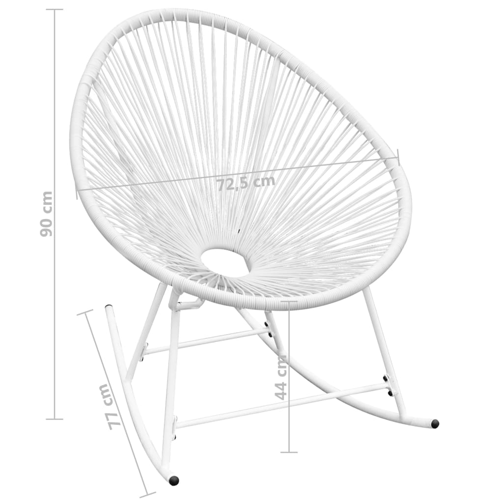 Garten-Schaukelstuhl Schwarz Poly Rattan
