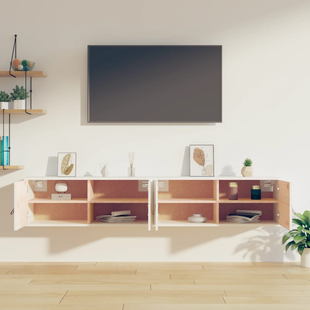 Wandschrank 80x30x30 cm Massivholz Kiefer