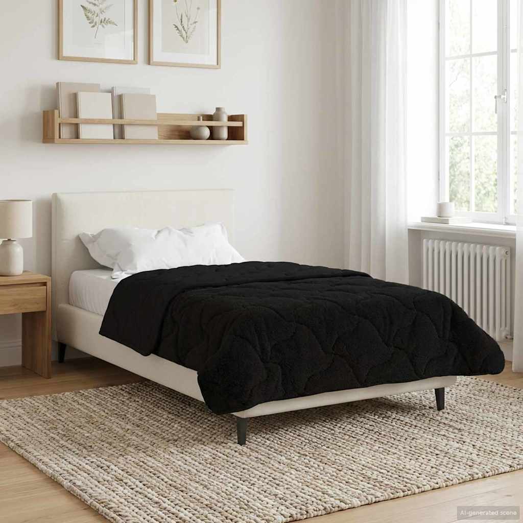 Winterbettdecke Gepolstert Anthrazit 135 x 200 cm