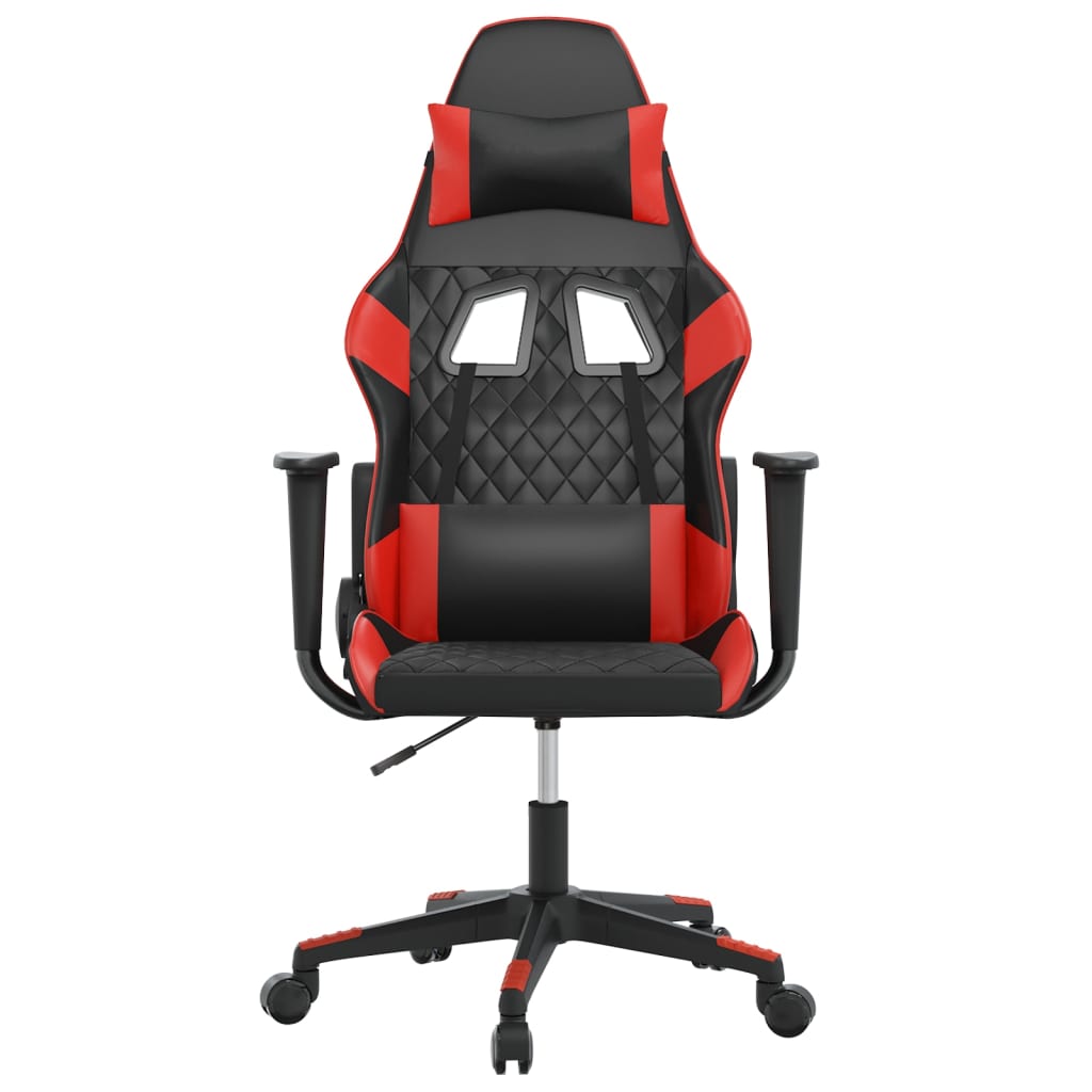 Gaming-Stuhl mit Massagefunktion Schwarz und Blau Kunstleder