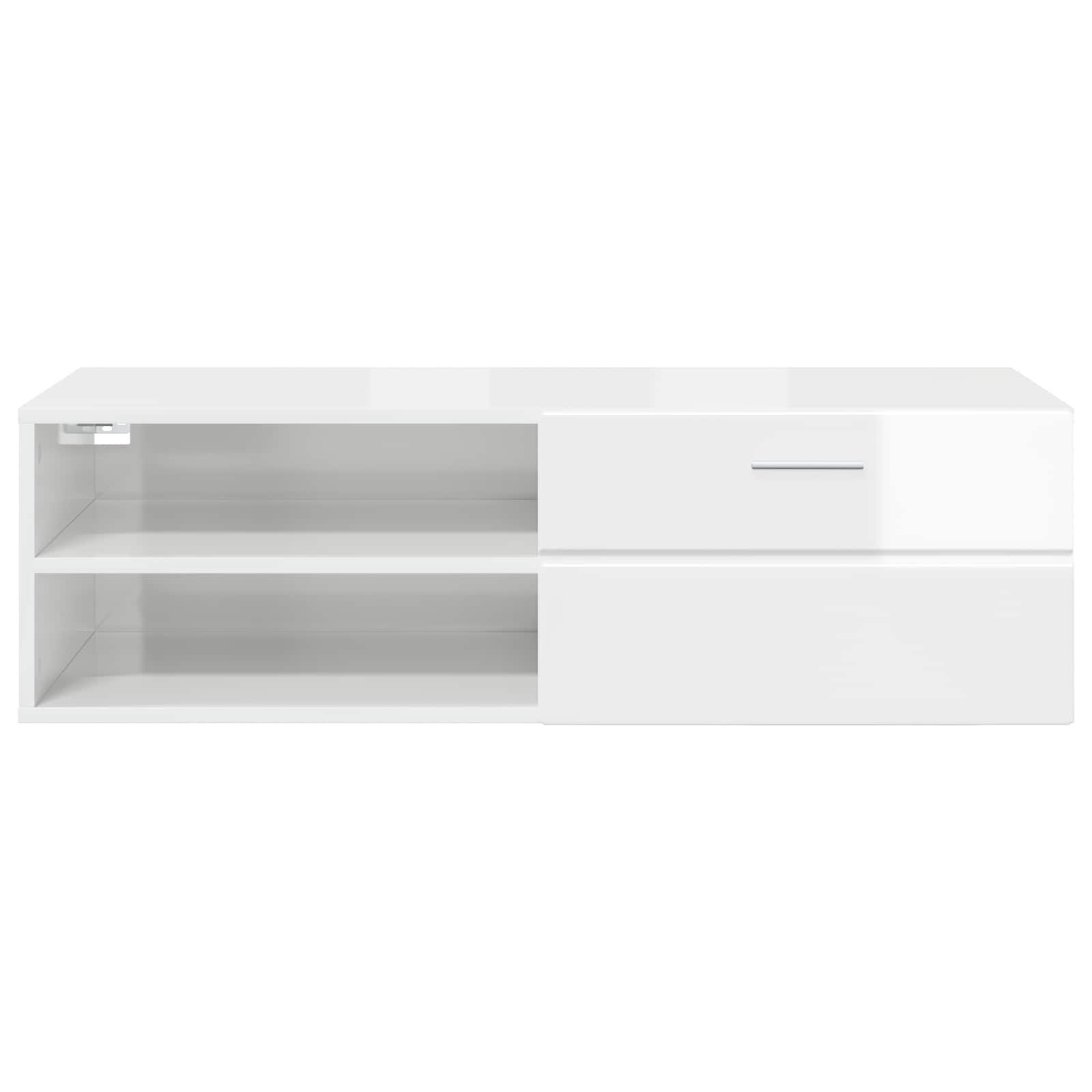 Highboard mit Regal FLORIN Weiß 60 x 35 x 182 cm Holzwerkstoff