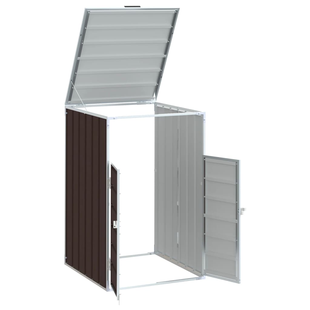 Mülltonnenbox für 1 Tonne Grün 72x81x115 cm Stahl