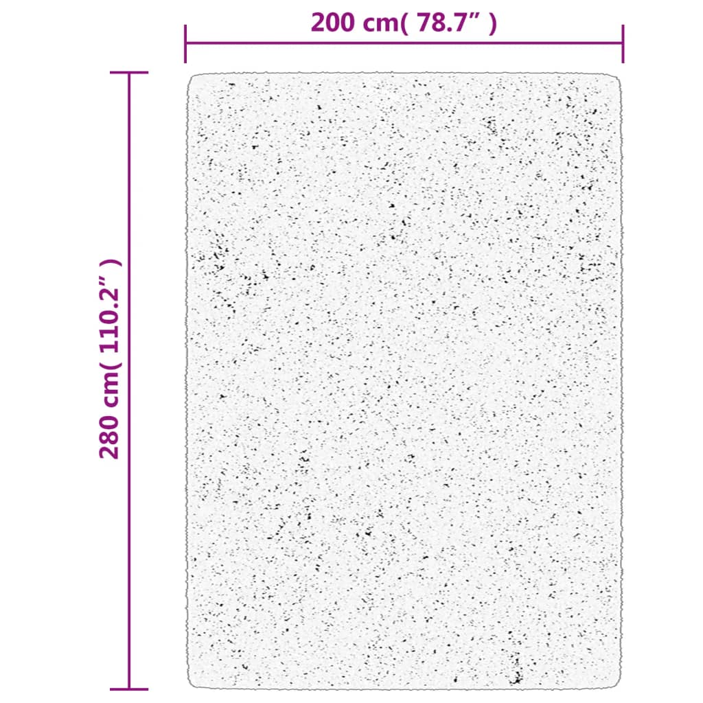 Teppich OVIEDO Kurzflor Anthrazit 120x120 cm