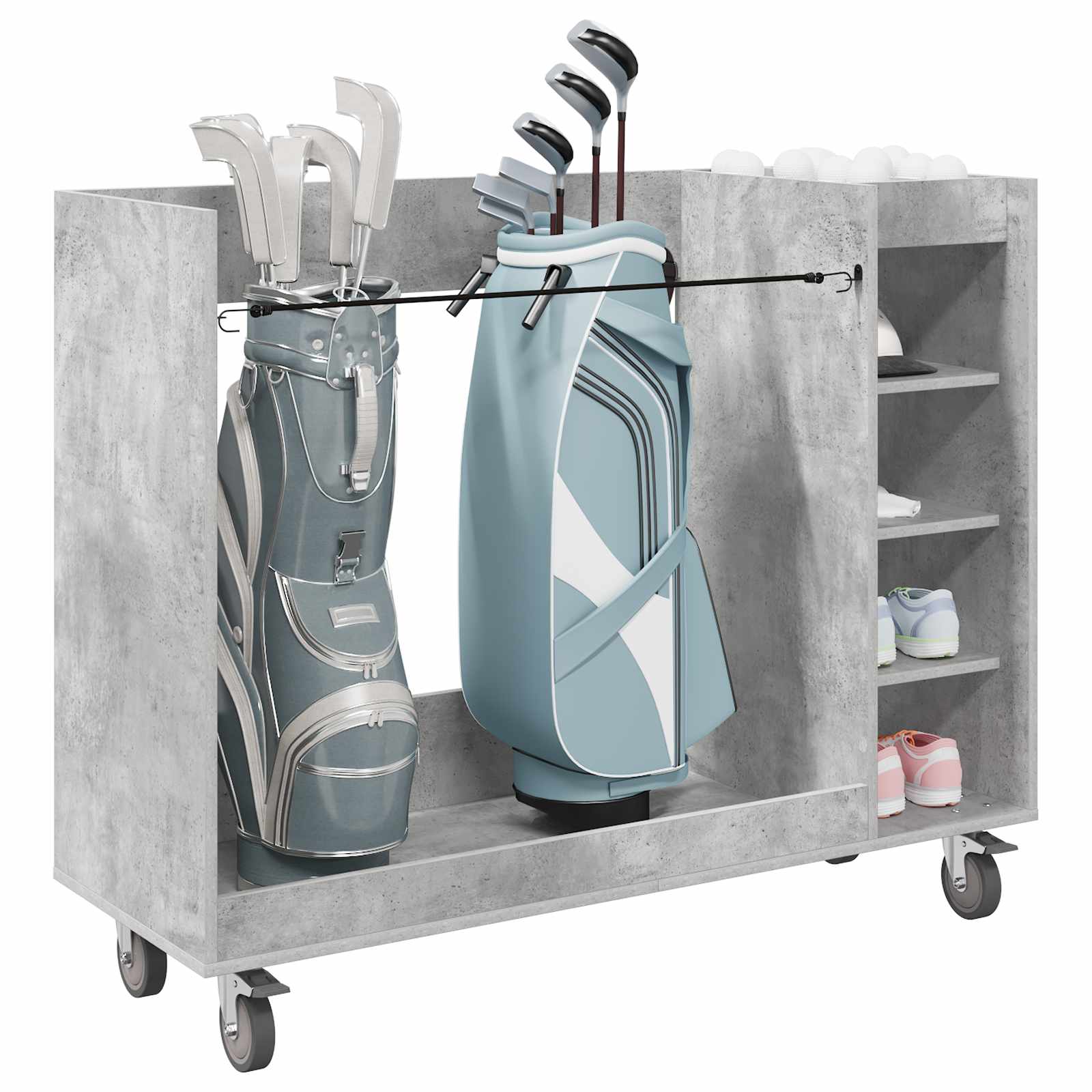 Golf Schrank Mit Rad Uni Weiß 65 x 45 x 98 cm