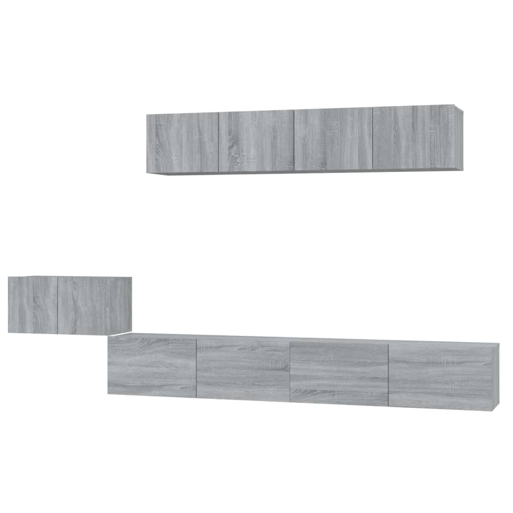 5-tlg. TV-Schrank-Set Weiß Holzwerkstoff