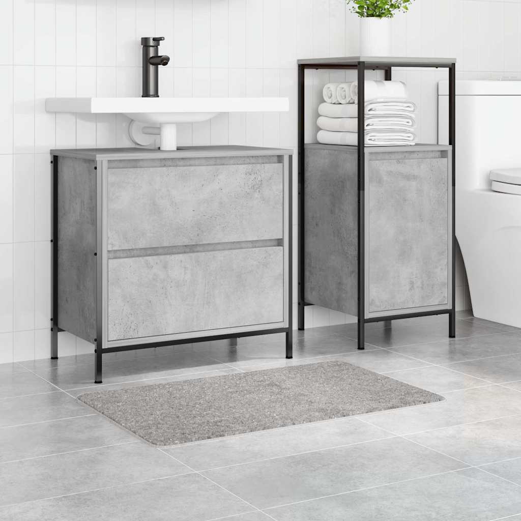 Rutschfeste Badmatte Dunkelgrau 50 x 80 cm PP