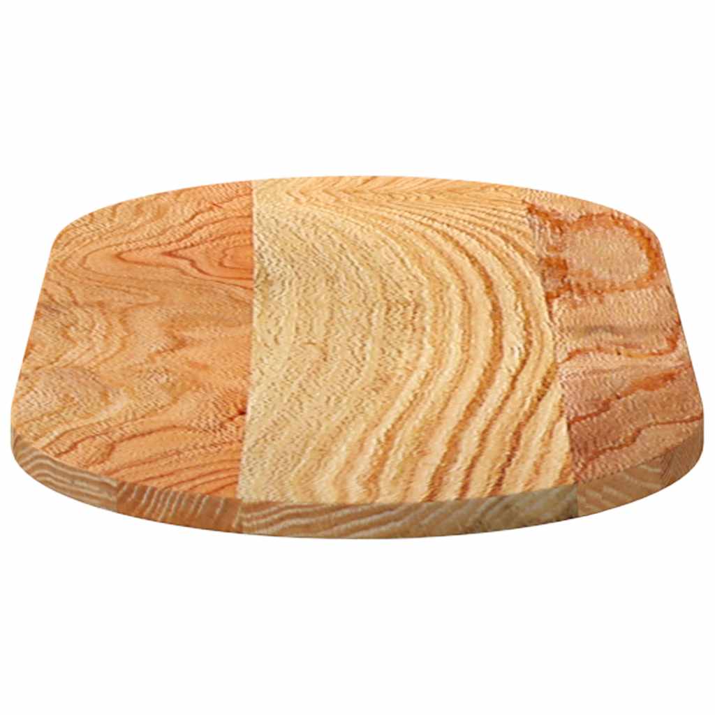 Tischplatte 80x40x2 cm Massivholz Eiche Oval