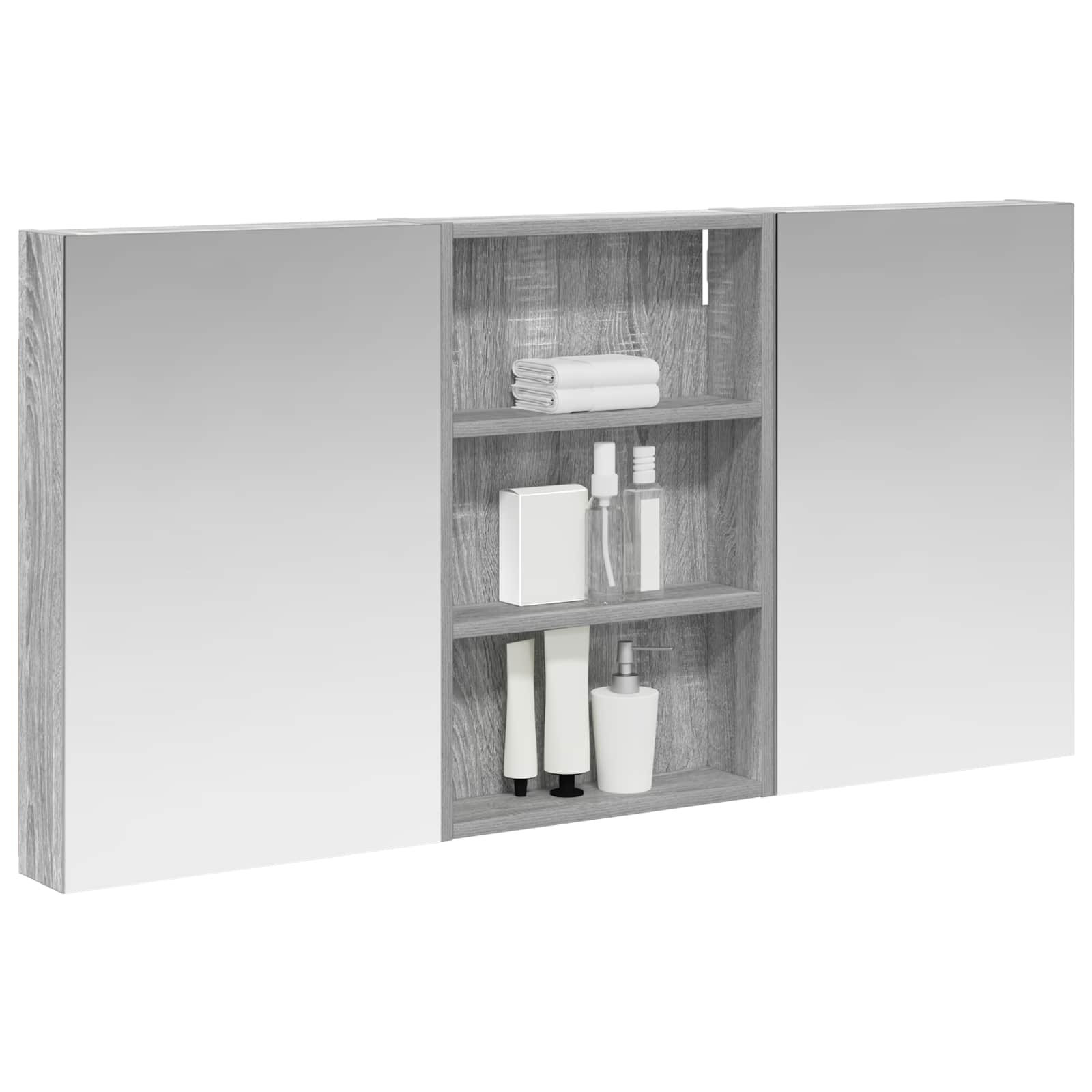 Badezimmerschrank-Set 3 pcs 80 x 10,5 x 50 cm Holzwerkstoff
