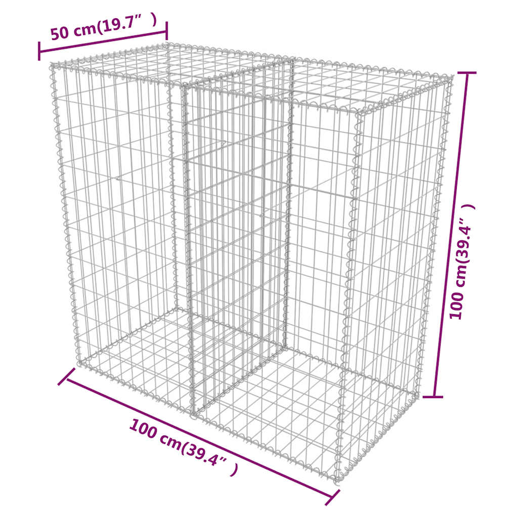 Gabionenkorb Stahl 200×30×100 cm