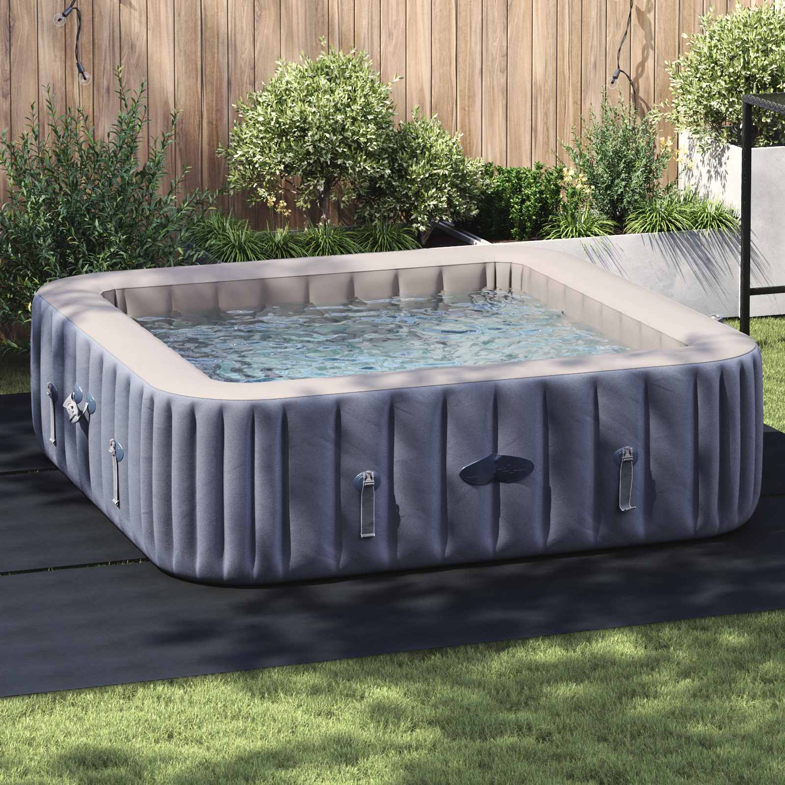 Bodenfolie für Pools 1 274 x 274 x 0,1 cm Quadratisch Hellgrau