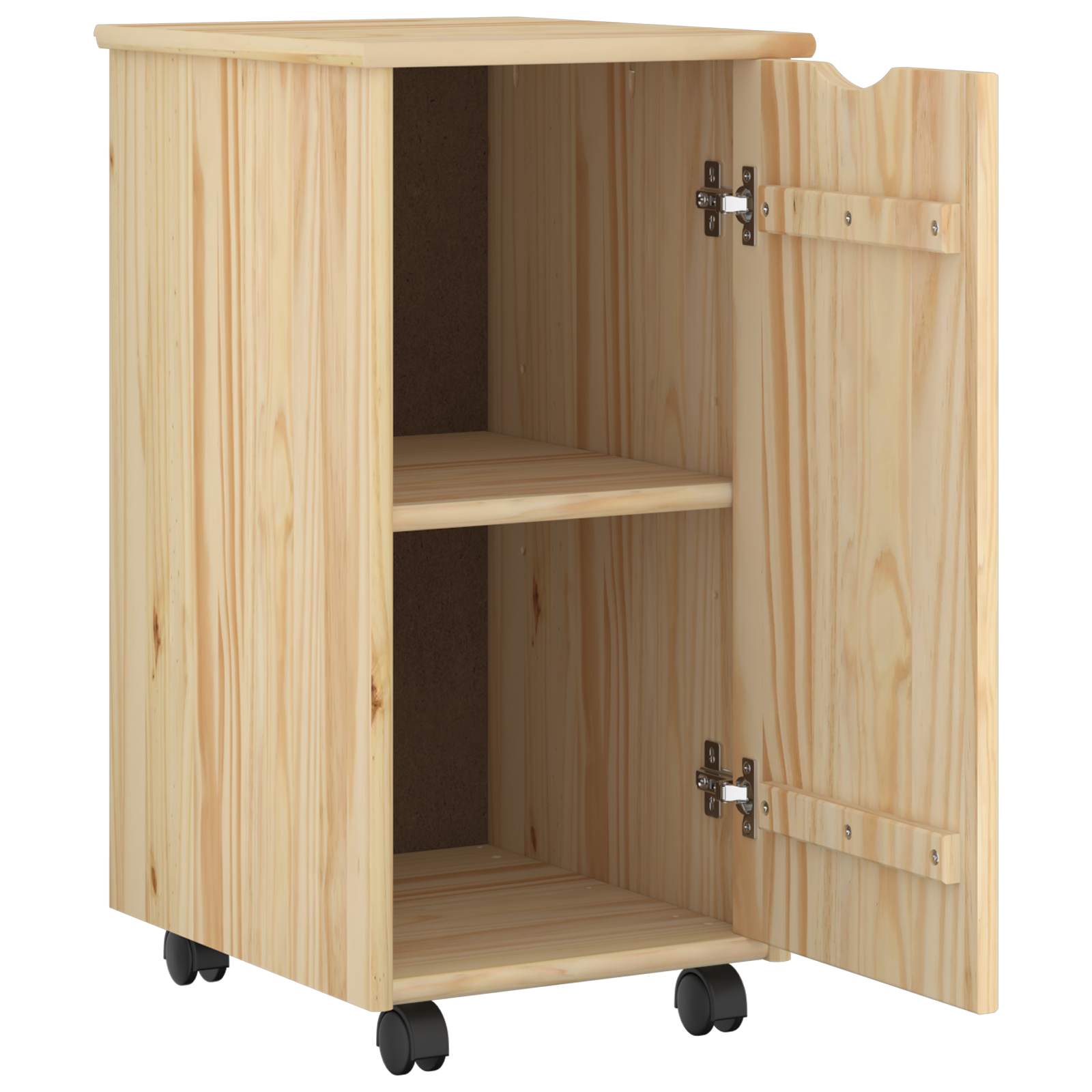 Rollschrank Honigbraun 34 x 39 x 65,5 cm Massivholz Kiefer