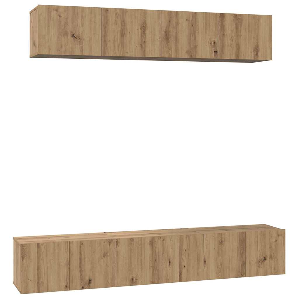 5-tlg. TV-Schrank-Set Weiß Holzwerkstoff
