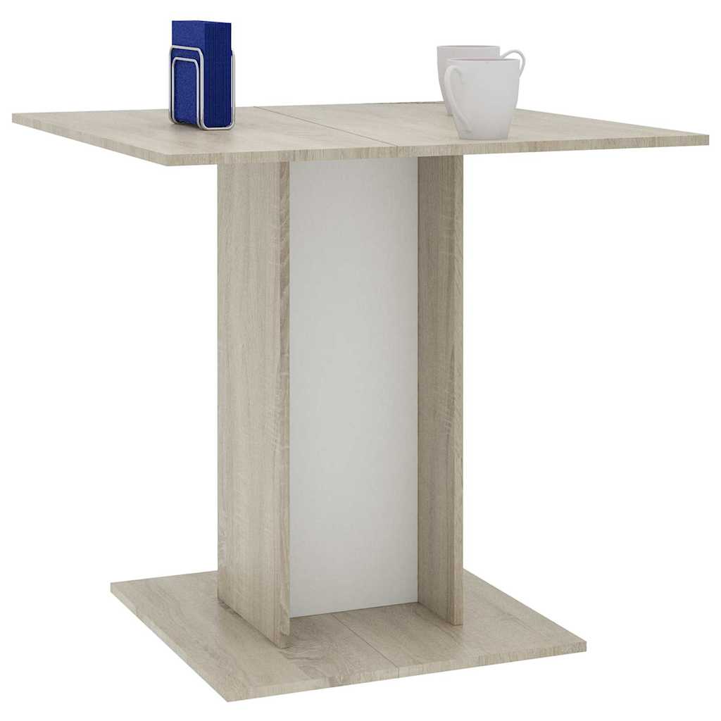 Esstisch Weiß 80x80x75 cm Holzwerkstoff