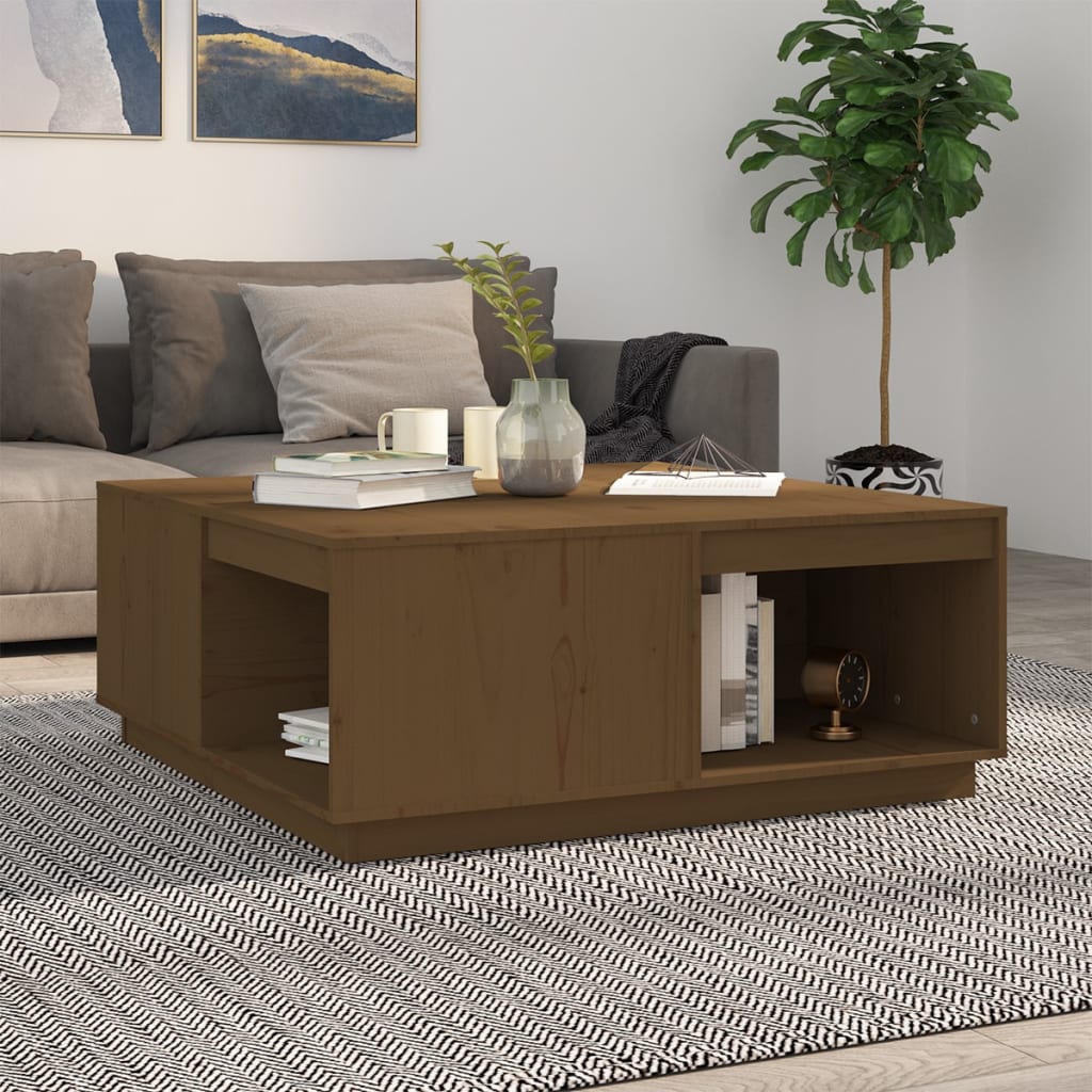 Couchtisch 100x101x40,5 cm Massivholz Kiefer