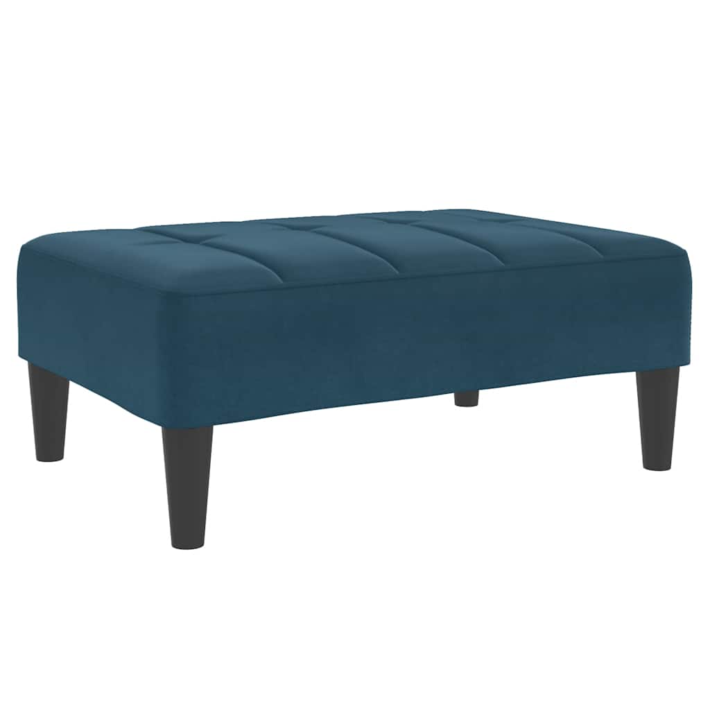Fußhocker Blau 77x55x31 cm Samt