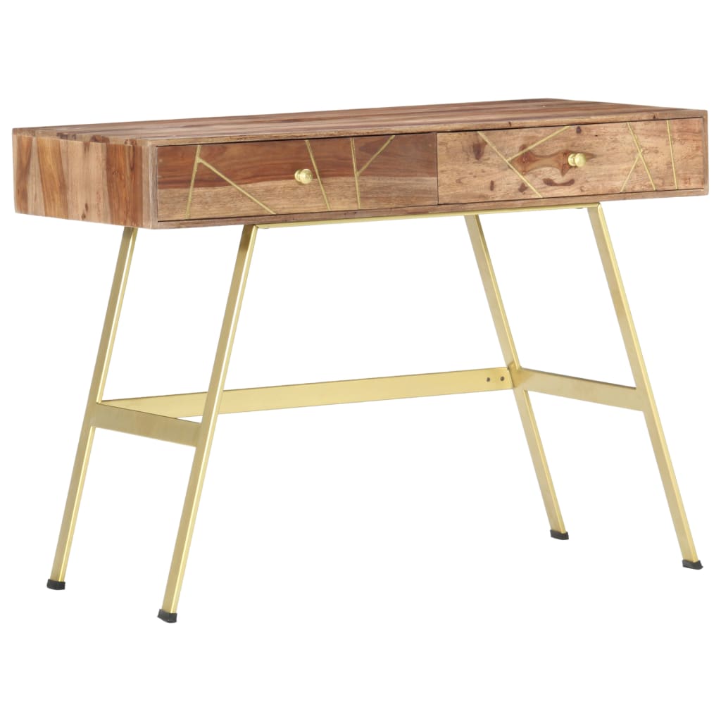 Schreibtisch mit Schubladen 100x55x75 cm Massivholz Mango