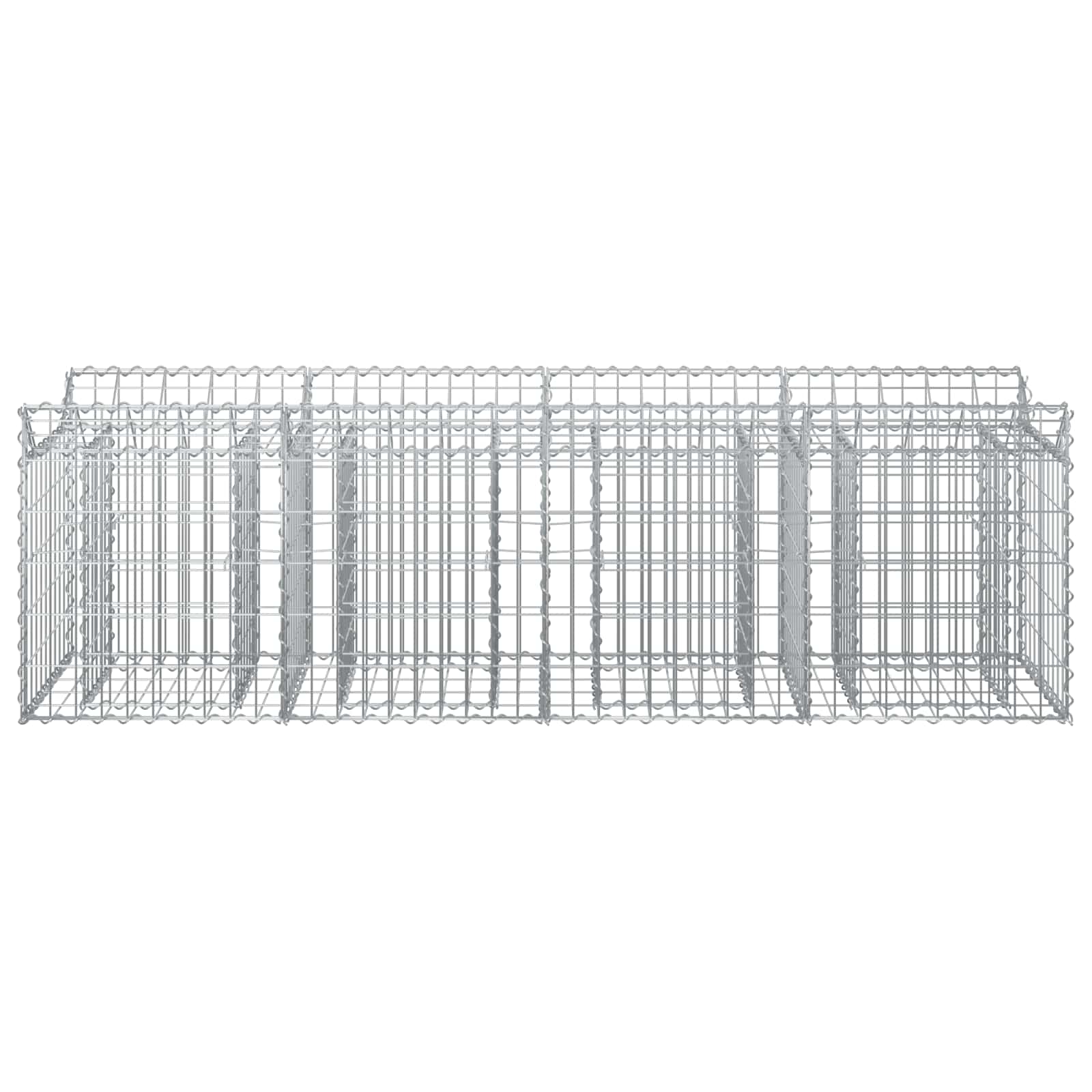 Gabionen-Hochbeet 2 pcs Silber