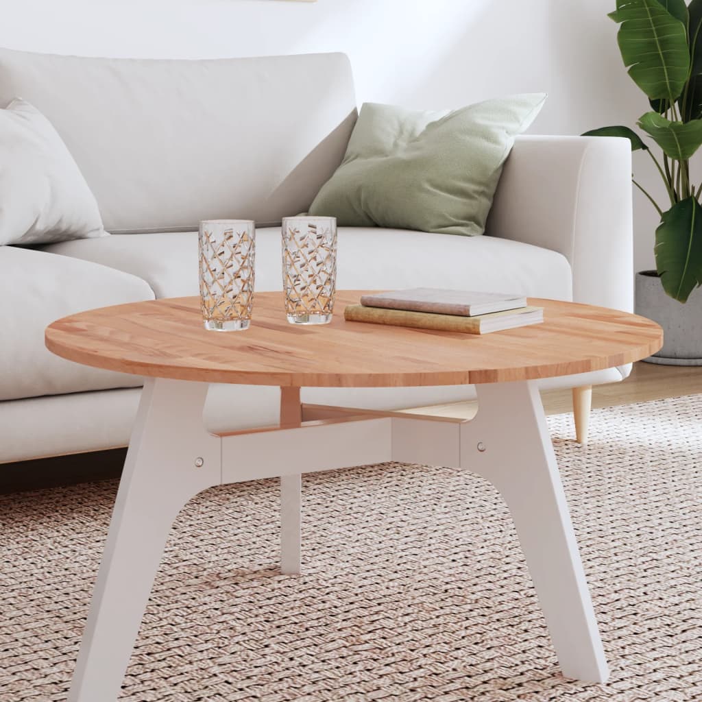 Tischplatte Ø30x1,5 cm Rund Massivholz Buche