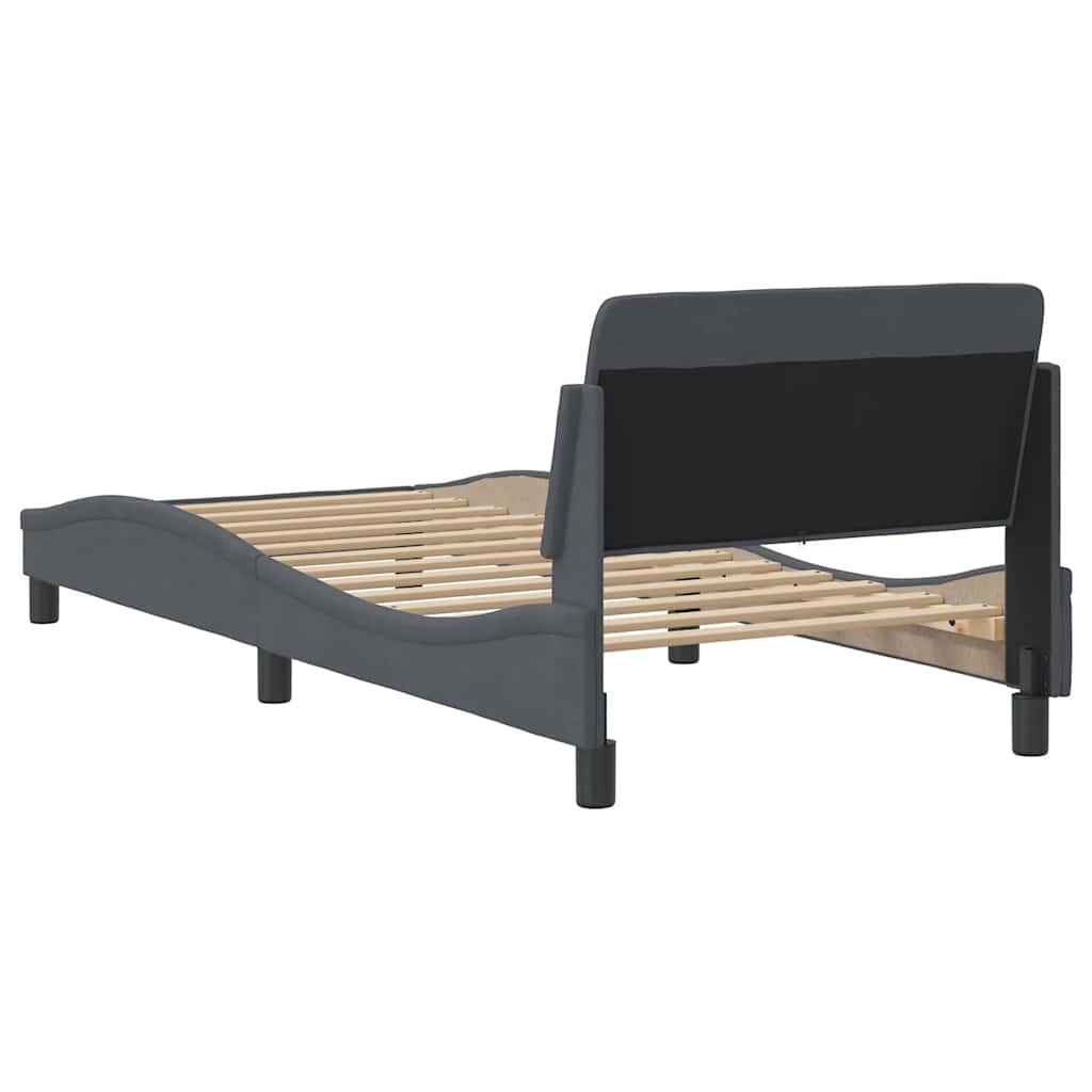 Bettgestell Dover Dunkelgrau 90x190 cm Samt