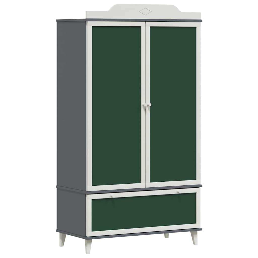 Kreidetafel Kleiderschrank mit Tür ROROS Weiß 90 x 45 x 165 cm