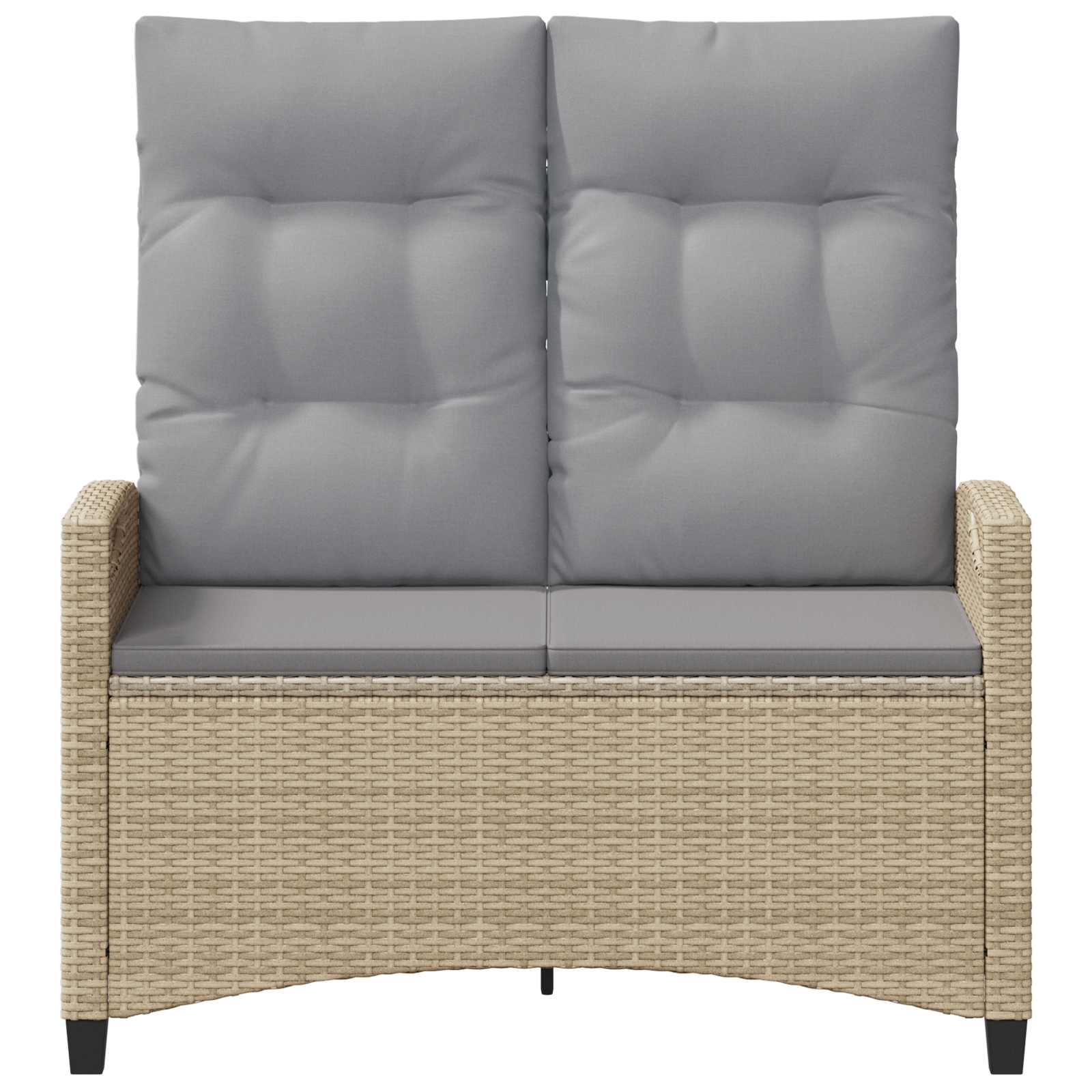 Gartenbank Schwarz 105 x 60 x 112 cm Stahl und Polyester