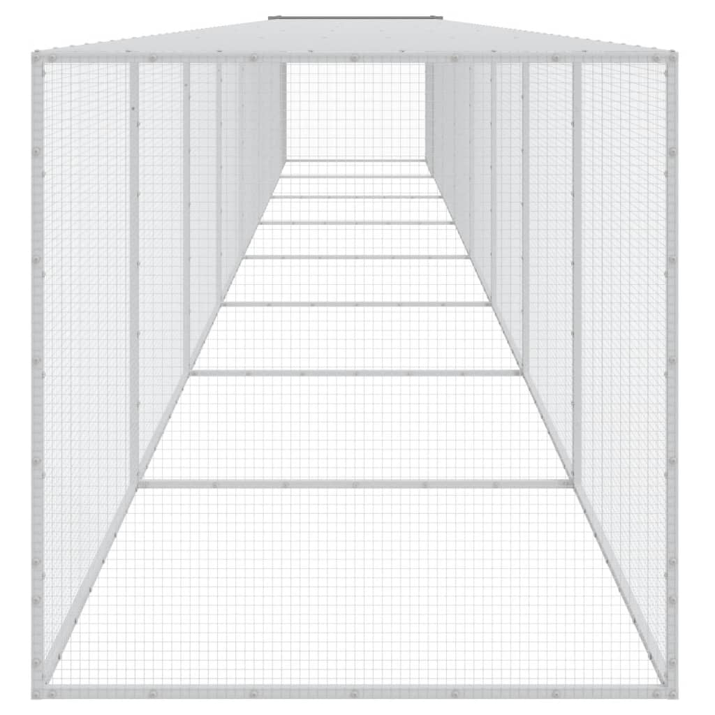Hühnerkäfig mit Dach Anthrazit 103x98x90 cm Verzinkter Stahl