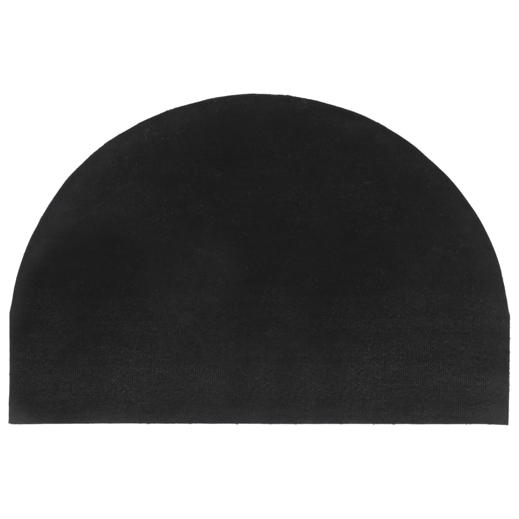 Fußmatte Schwarz Halbrund 60x90 cm Kokosfaser Getuftet